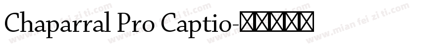 Chaparral Pro Captio字体转换
